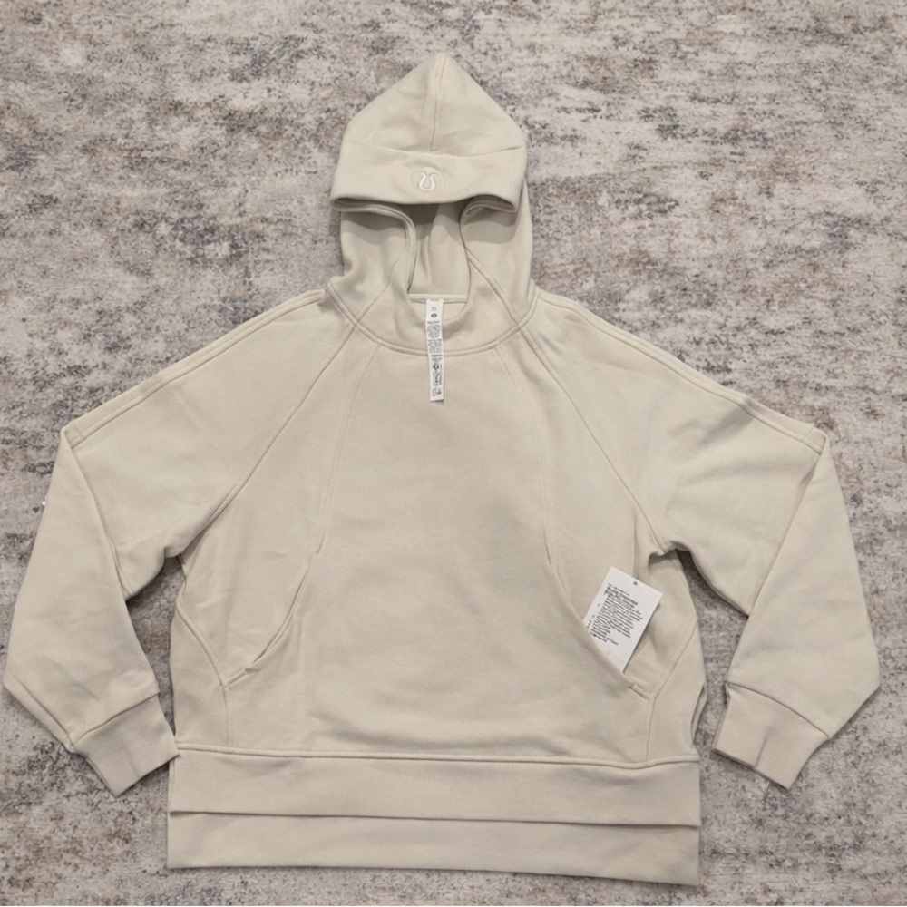 Lululemon Scuba Oversized Side-Slit Hoodie – Bone – M/L – NWT